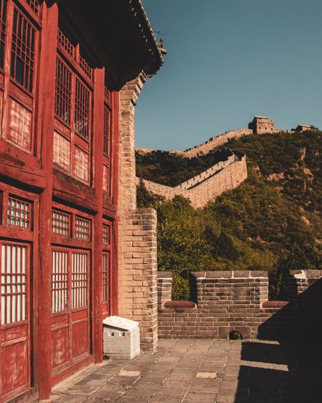 Restored guard tower great wall of China