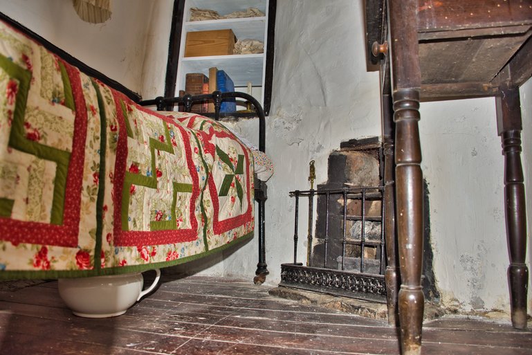 Inside the bedroom of the smallest house