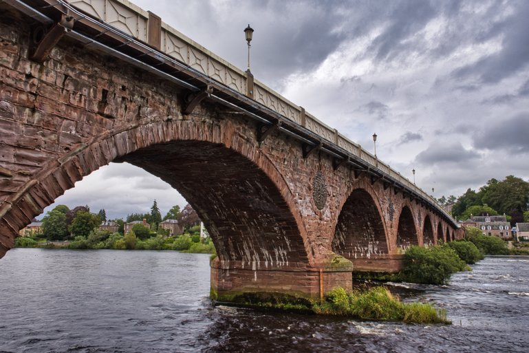 The Perth Bridge across the Tay River