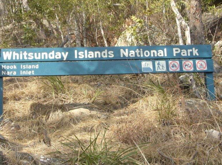 Beginning of hiking trail at Nara Inlet, Hook Island