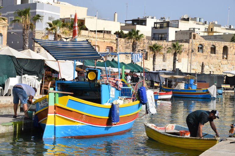 Traditional Boats At Marsaslokk