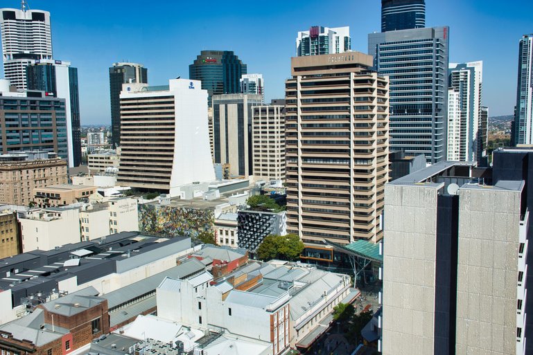 The view from the top across the city