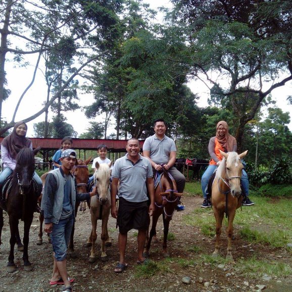 Horse riding at mount mas tea plantation bogor west of java