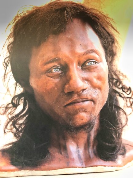 A re-creation of what Cheddar Man would have looked like from his skeleton