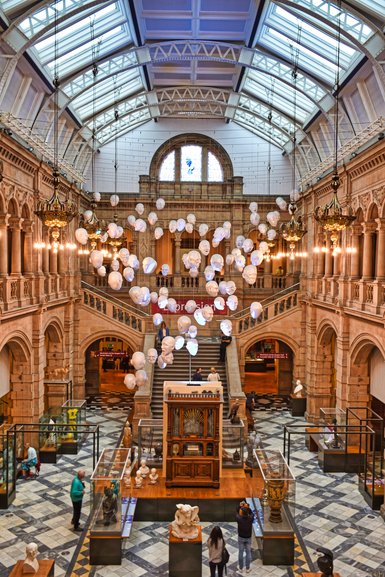 The Heads at Kelvingrove at one of the wings of the building