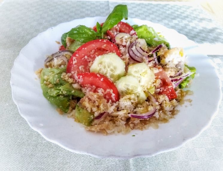 Panzanella homemade in Casentino