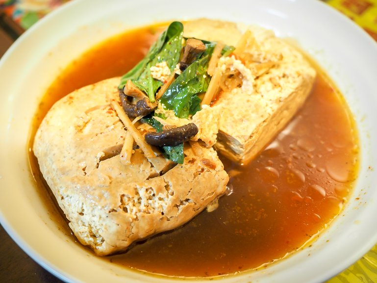 Michelin-listed stinky tofu in Nanjichang Night Market