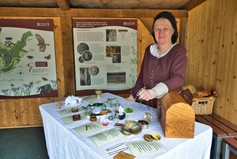 You can learn all about make-up in the Middle Ages from the informative staff