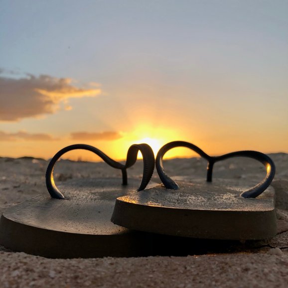 Beautiful sunset with flip-flops, Progreso