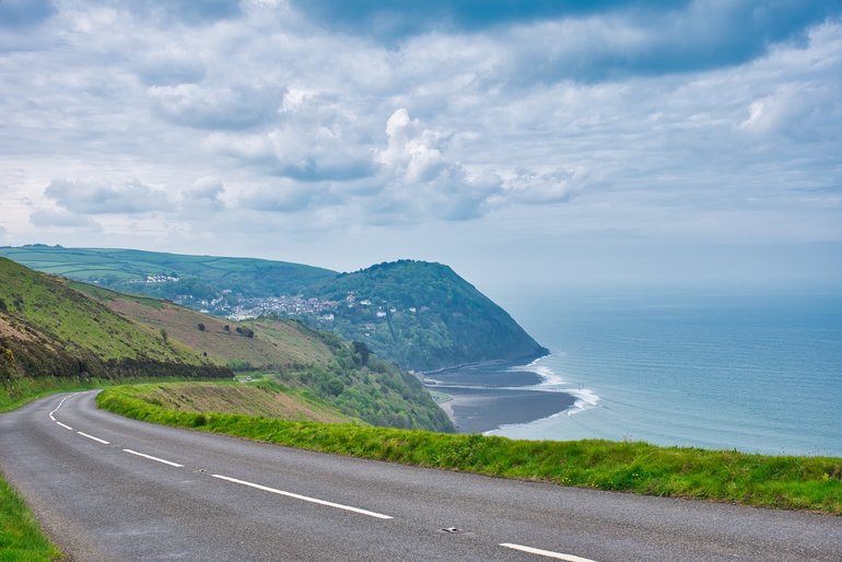 One of the steep roads in the area leading into Lynmouth