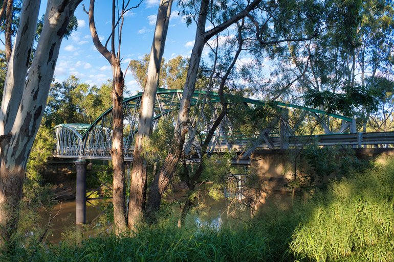 The bridge to NSW over the McIntyre River