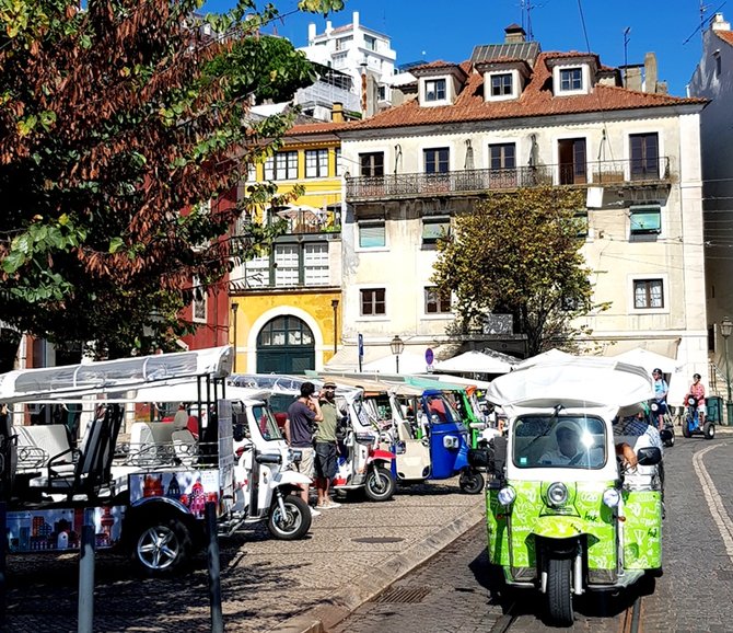 You can find tuk-tuk vehicles in every corner of Lisbon
