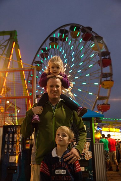 Evening stroll along the pier