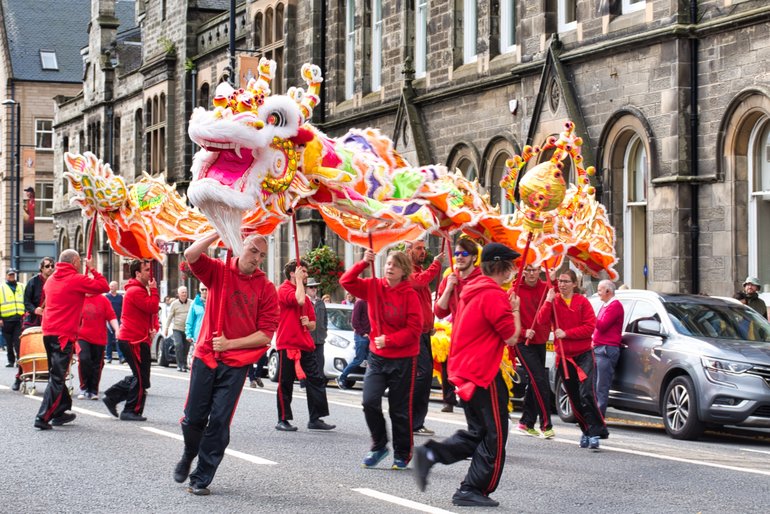 The Chinese Dragons at the end of the Parade