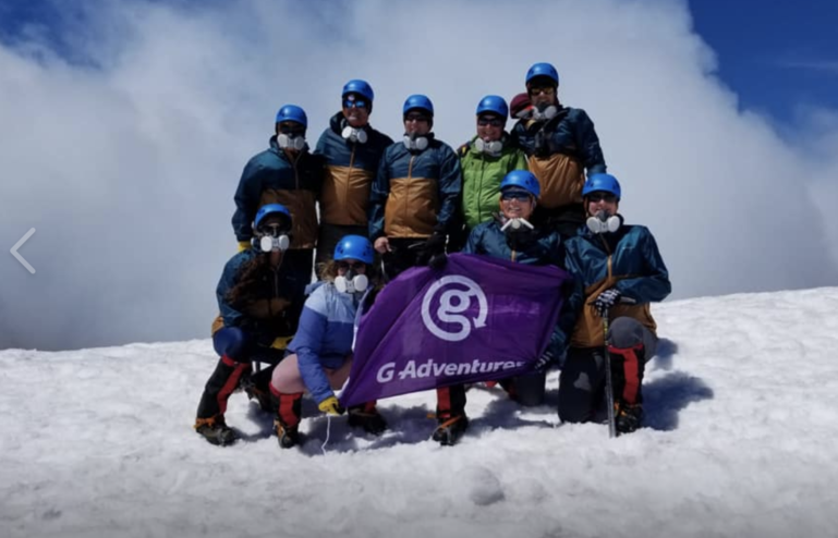 Volcano Villarrica summit in Pucon, Chile