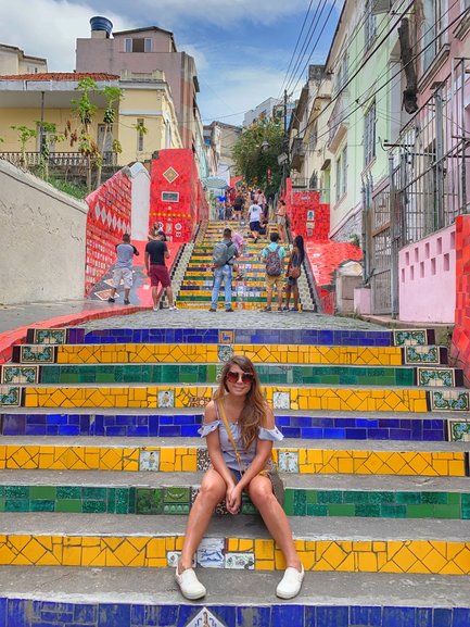 Bianca at Escadaria Selaron