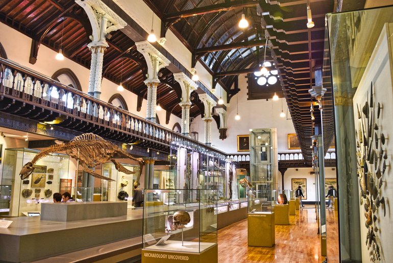 The main exhibition room in the Hunterian Museum