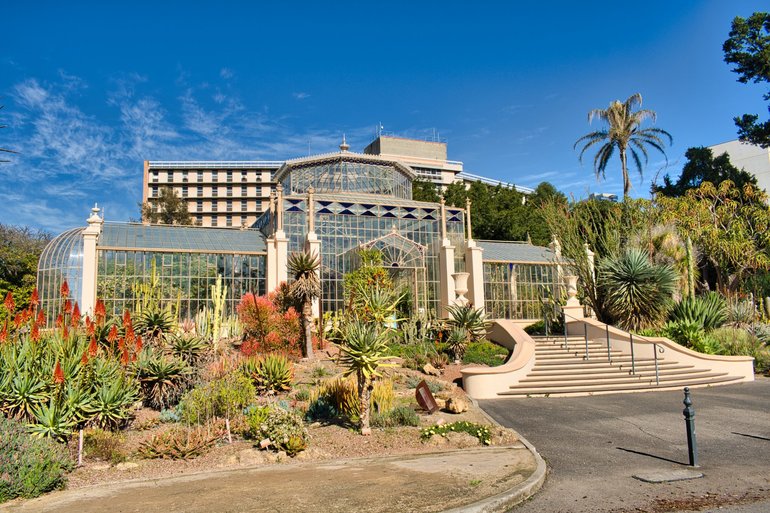 The Palm House, built in 1877, displays the array of plants from the island of Madagascar