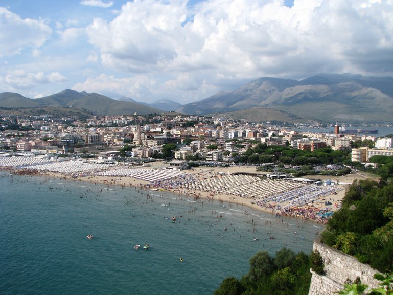 View of Serapo Beach from the sanctuary