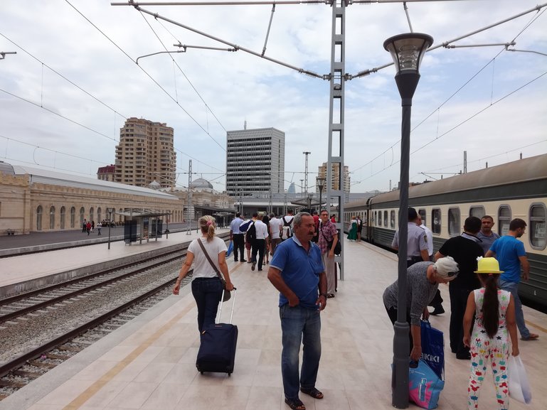 Arrival in Baku Train Station
