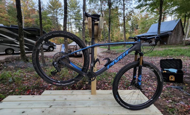 Bike wash station at the Adventure Base camp