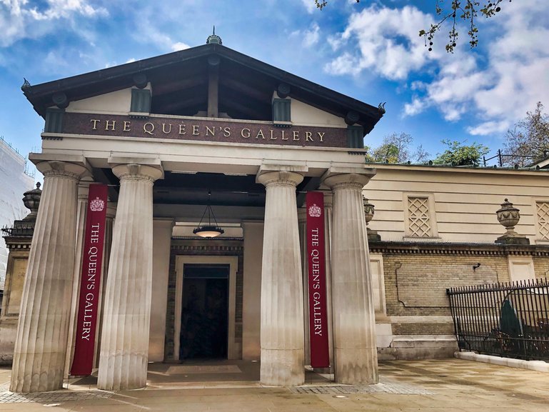 The entrance to the Queen's Gallery