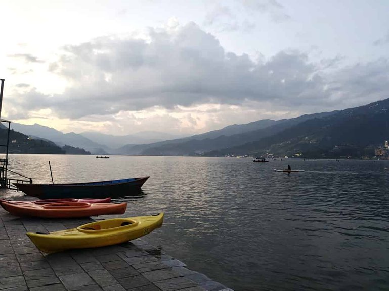 Kayaking at Phewa Lake