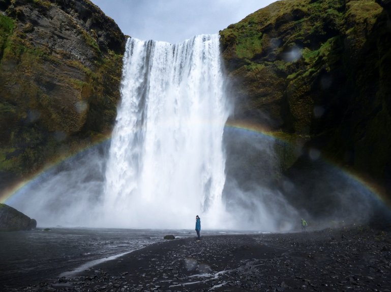 Underneath Skogafoss