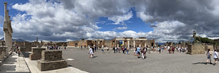 Pompeii Forum - the main square of ancient Pompeii.
