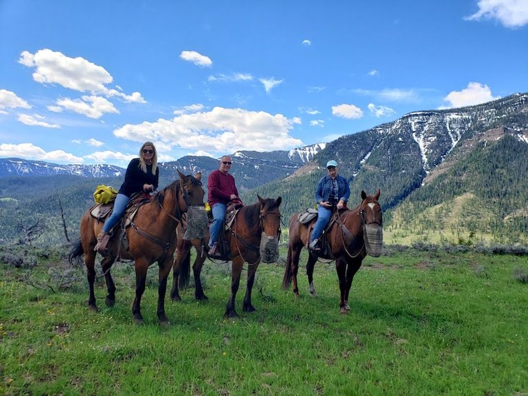 Horseback riding in the Shoshone Forest between Cody, WY and Yellowstone NP