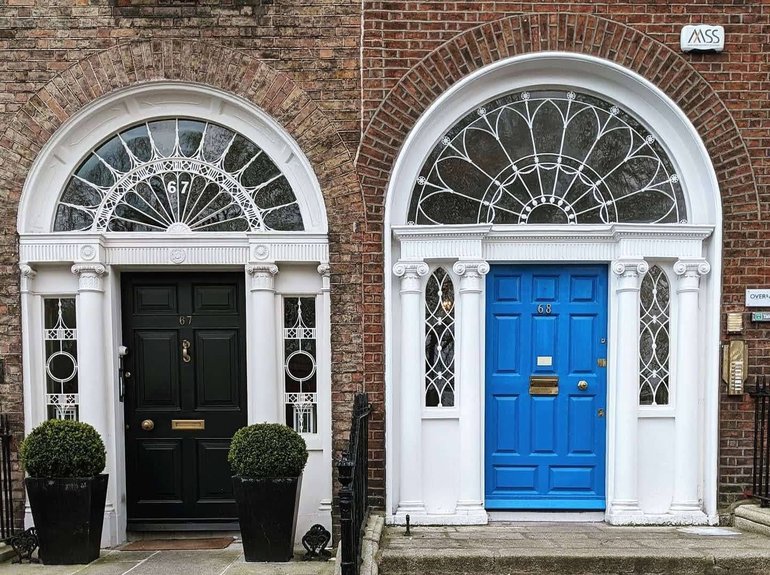 A pair of Georgian Doors on Dublin's Merrion Square