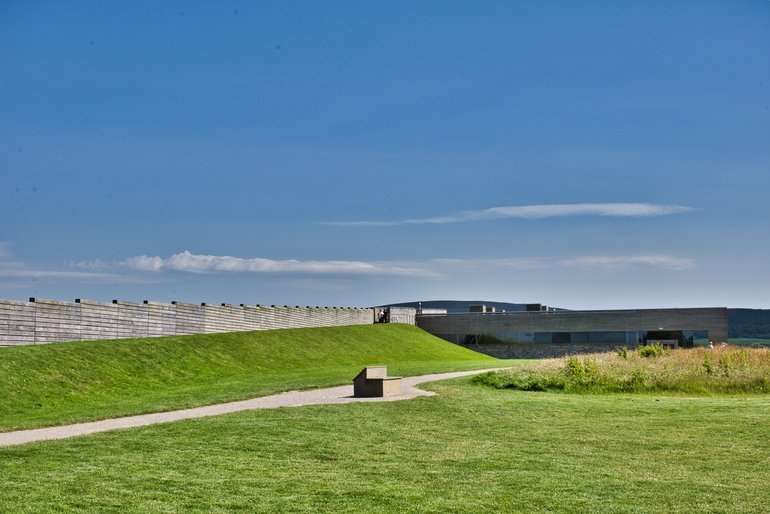 The Visitor Centre as seen from the battleground
