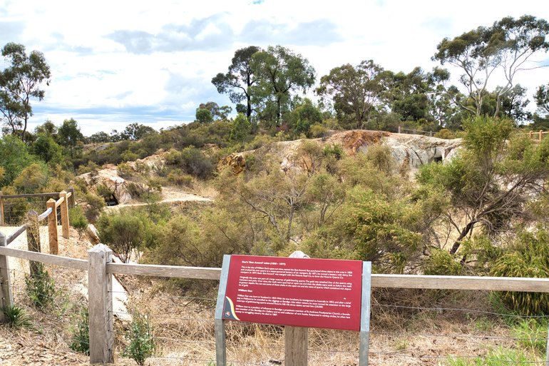 One of the many boards scattered around the Reserve.