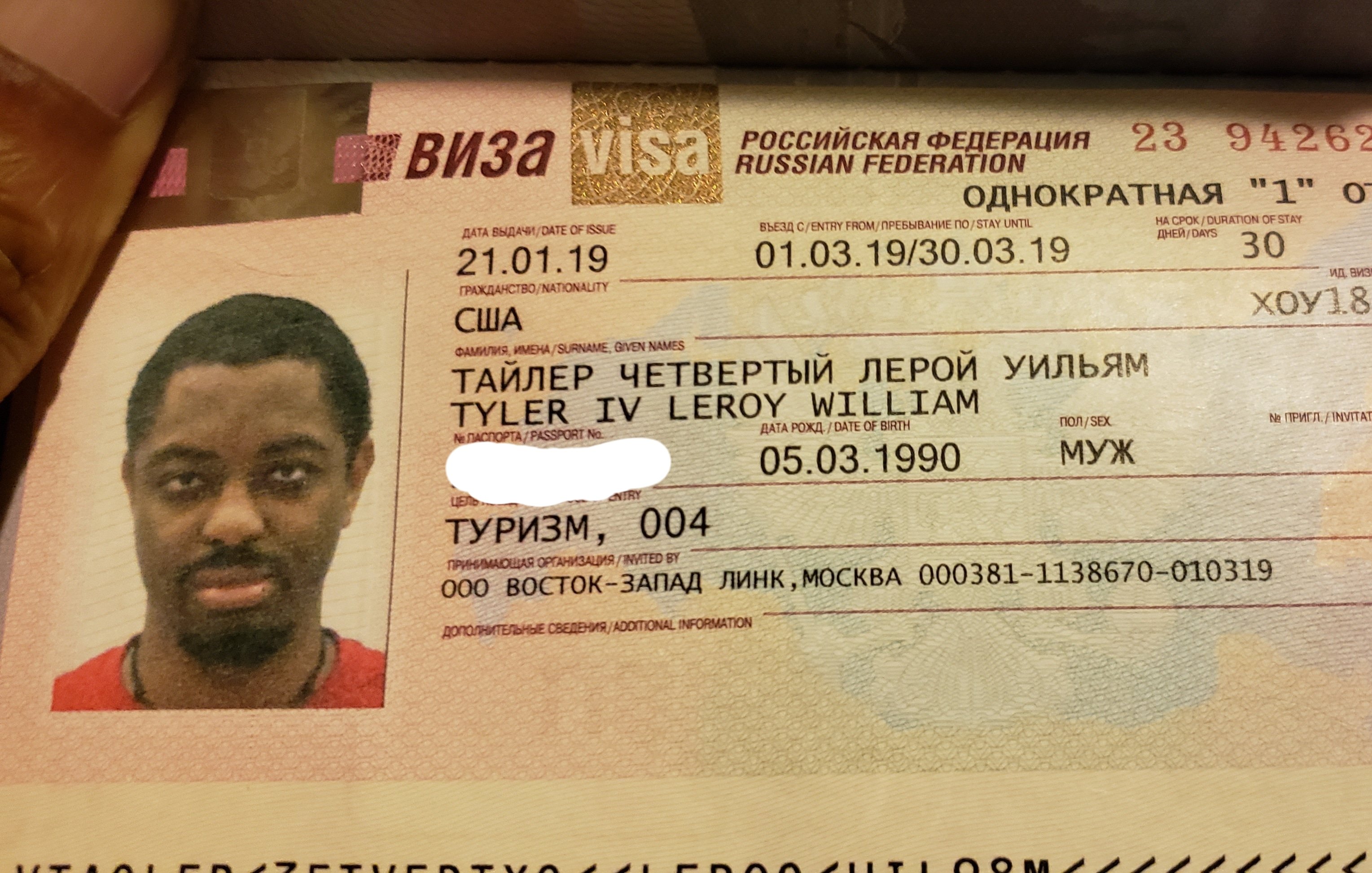 requirements for visit visa in russia