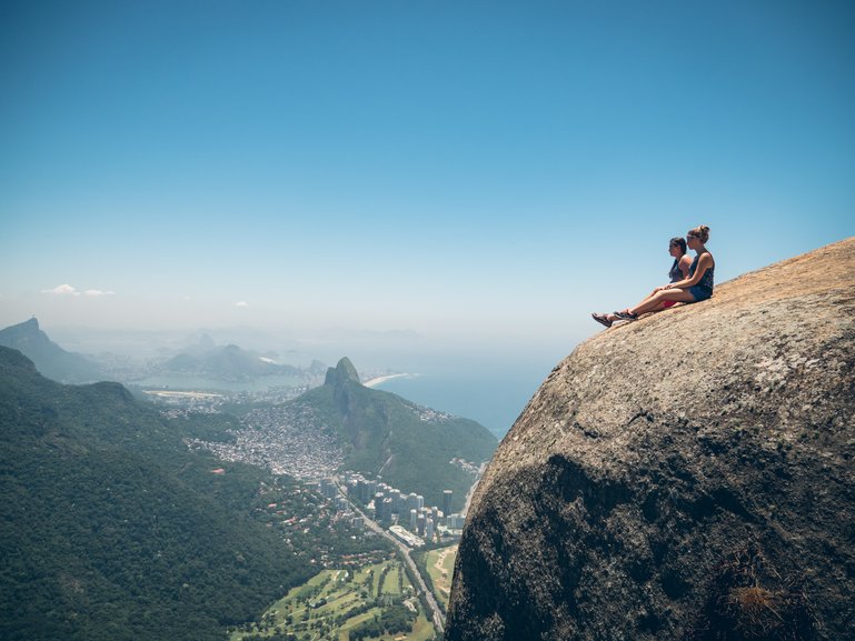 Relaxing and taking in the beautiful views