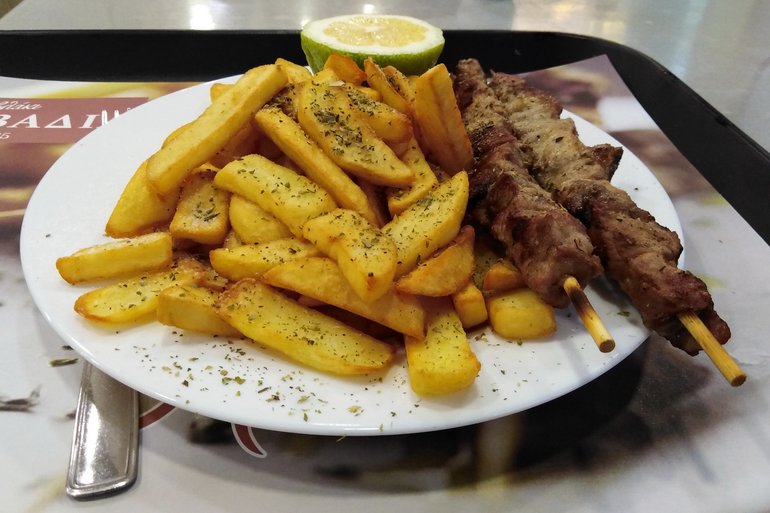 Souvlaki at Livadeia