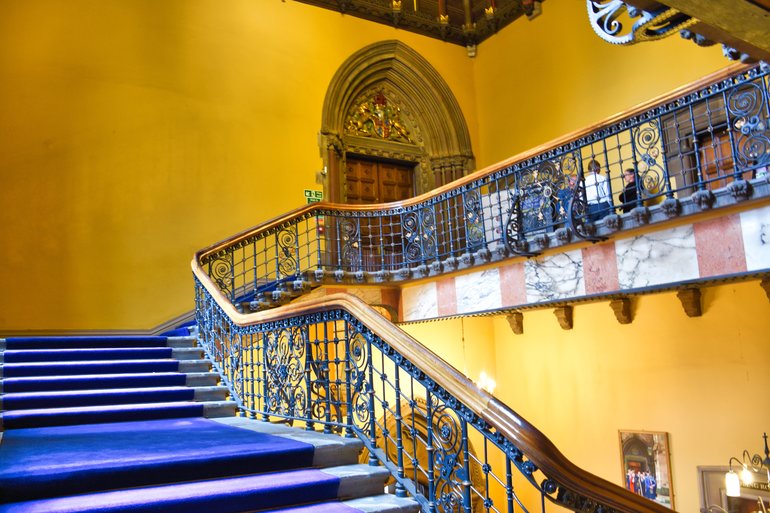 The staircase up to the Hunterian Museum