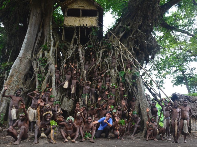 John Nicholls with the Yakel Tribe.