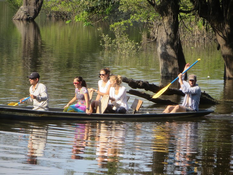 On excursion in the Cuyabeno Wildlife Reserve from the Cuyabeno Lodge