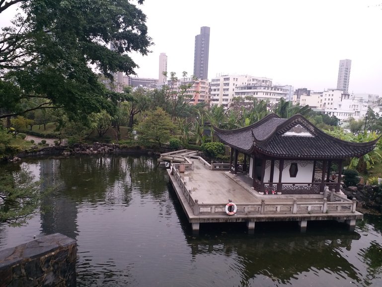 The pond at Kowloon Walled City Park