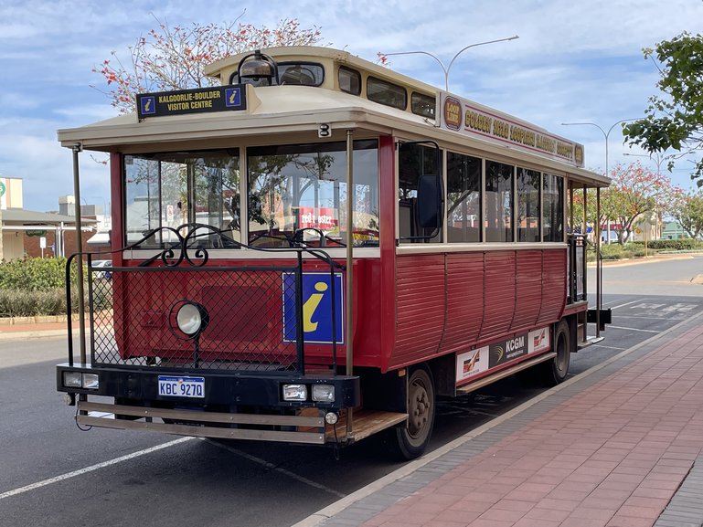 The Tour Tram in Kalgoorlie.