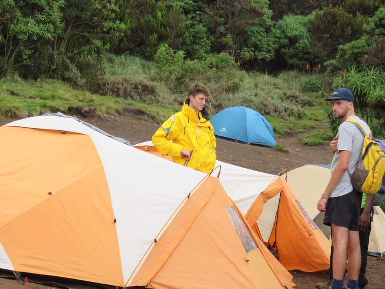 Tent Making at The Campsite via Machame Route