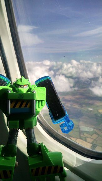 Boulder, our mascot, flying over Ireland