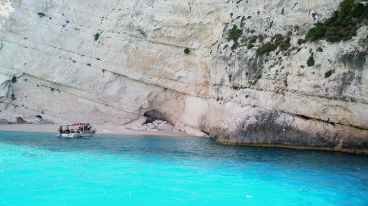Beach at Blue Caves near Porto Vromi
