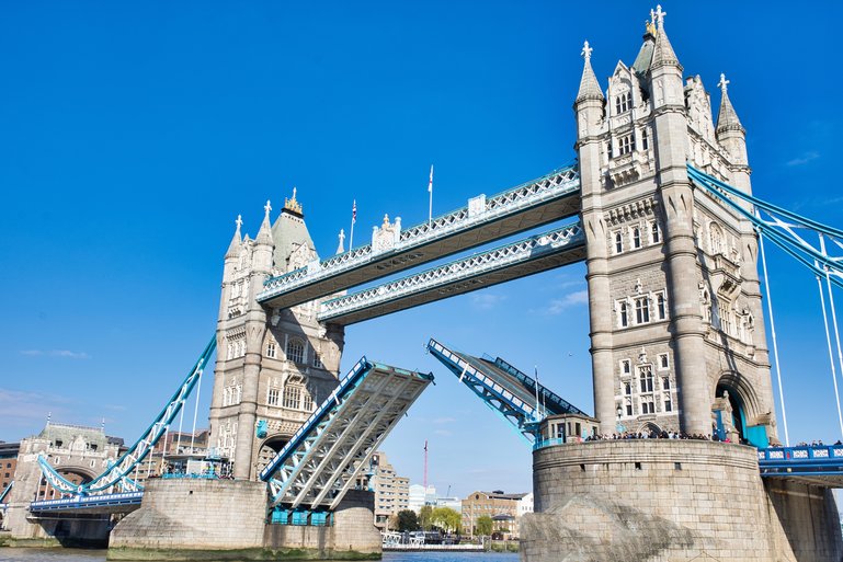 A once in a lifetime sight of Tower Bridge lifted