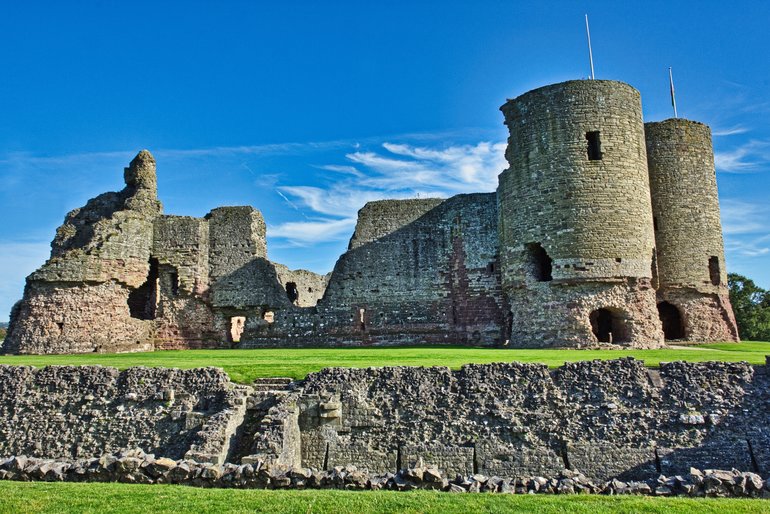 The entrance to Rhuddlan Castle