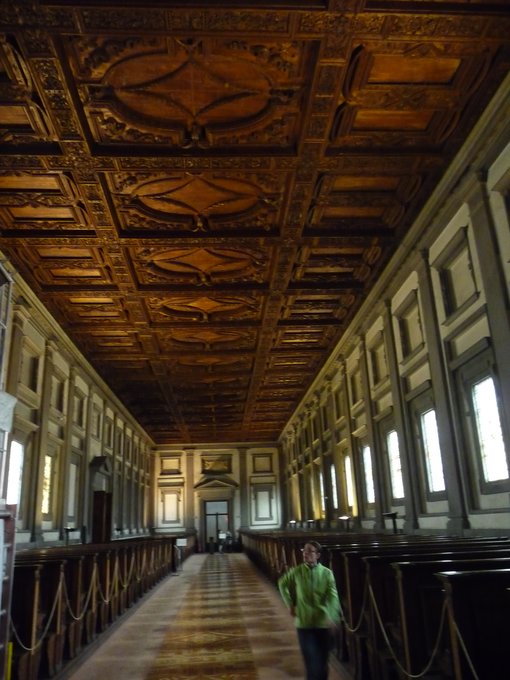 Visiting Medici Library, Florence, Italy