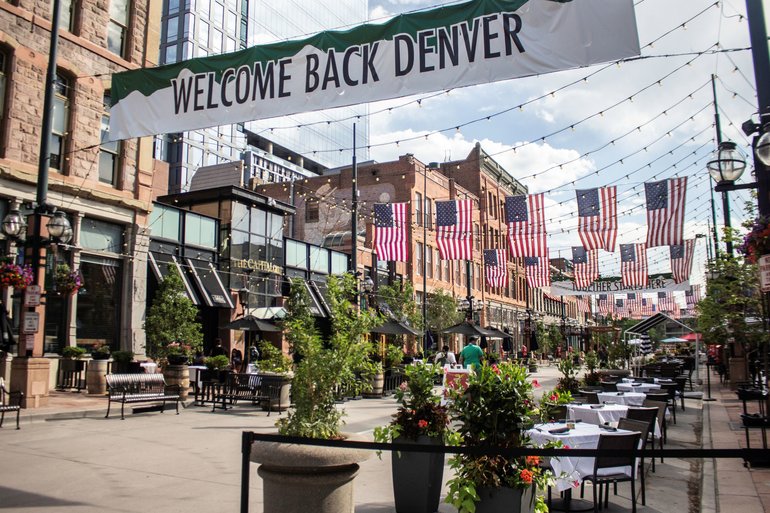 Larimer Square in Denver, Colorado. 