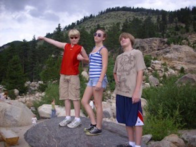 This was taken in 2007. We took the cousins on a camping trip to Rocky Mountain National Park. Since then, the girl has become a mommy, and we lost of of the boys to cancer. Thankfully, the memories DO last a lifetime.