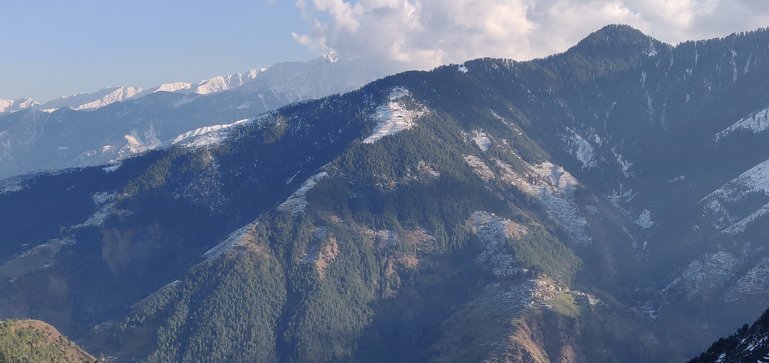 Snow peaks and mountains....